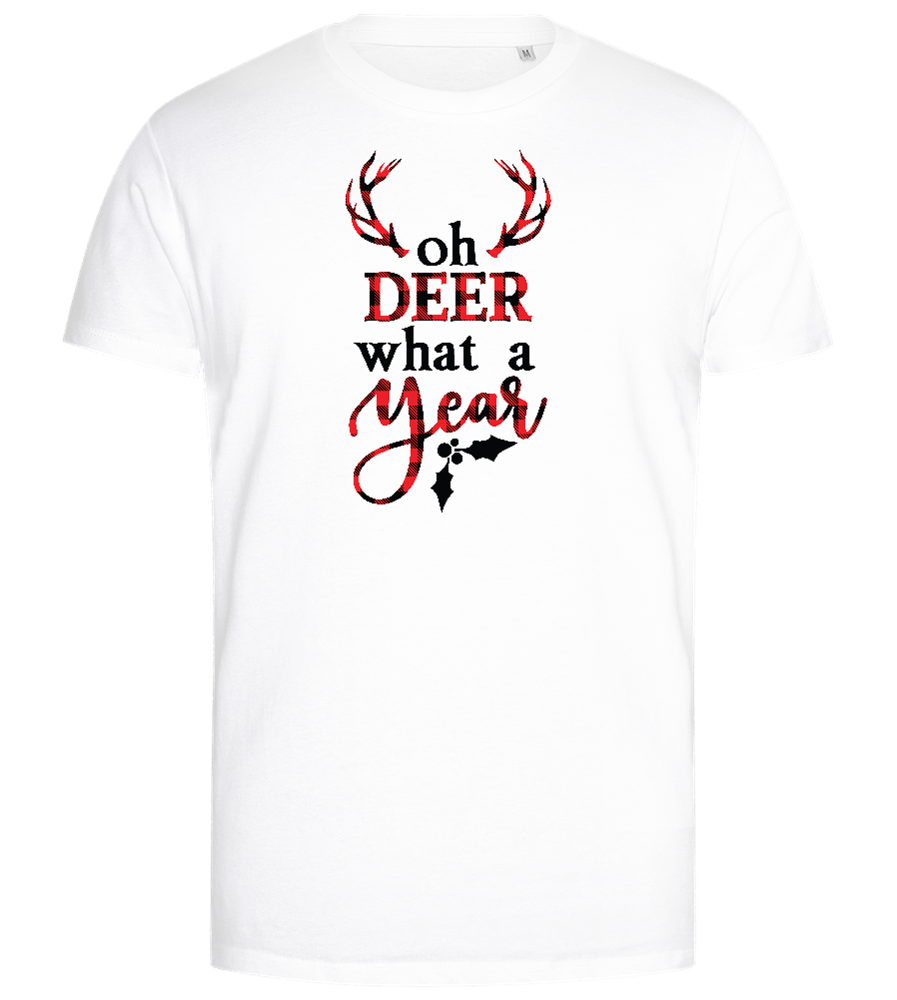 What A Year Design - Premium men's close fitting t-shirt_WHITE_front