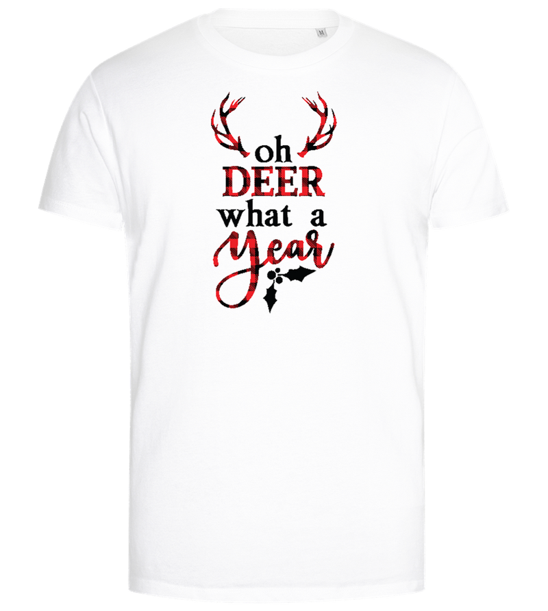 What A Year Design - Premium men's close fitting t-shirt_WHITE_front