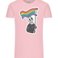 Rainbow Flag Skull Design - Comfort Unisex T-Shirt_CANDY PINK_front