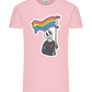 Rainbow Flag Skull Design - Comfort Unisex T-Shirt_CANDY PINK_front