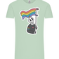 Rainbow Flag Skull Design - Comfort Unisex T-Shirt_ICE GREEN_front