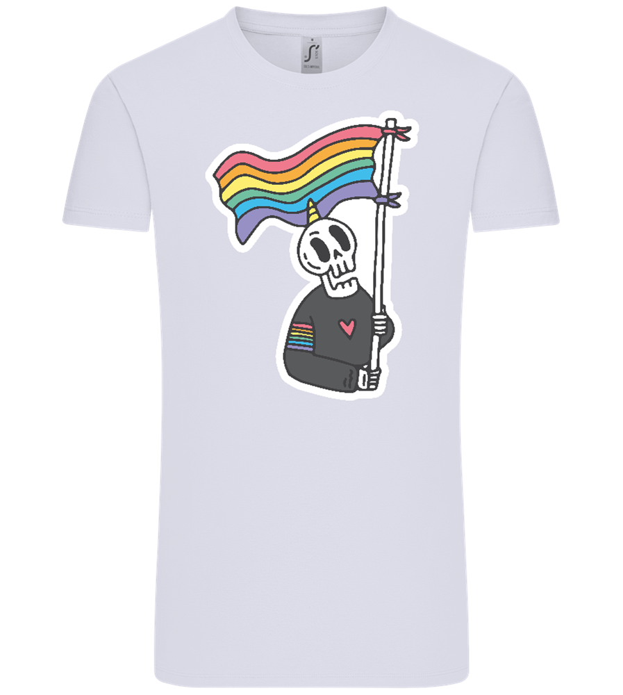 Rainbow Flag Skull Design - Comfort Unisex T-Shirt_LILAK_front