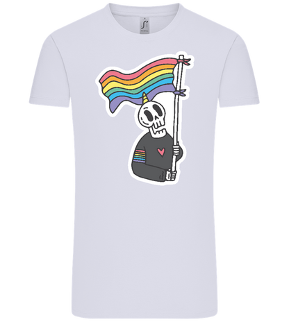 Rainbow Flag Skull Design - Comfort Unisex T-Shirt_LILAK_front