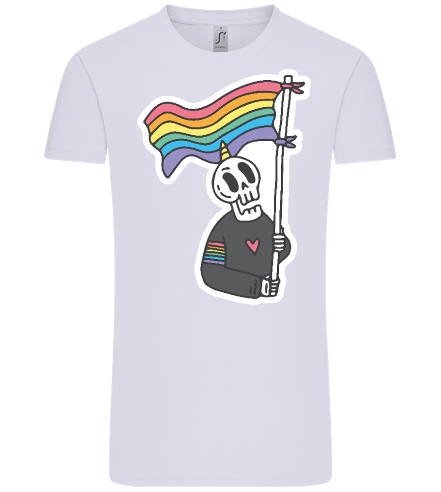 Rainbow Flag Skull Design - Comfort Unisex T-Shirt_LILAK_front