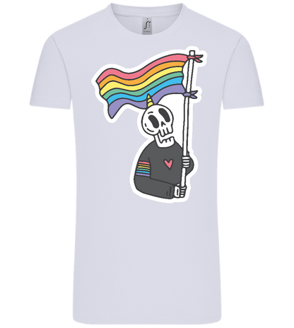 Rainbow Flag Skull Design - Comfort Unisex T-Shirt_LILAK_front