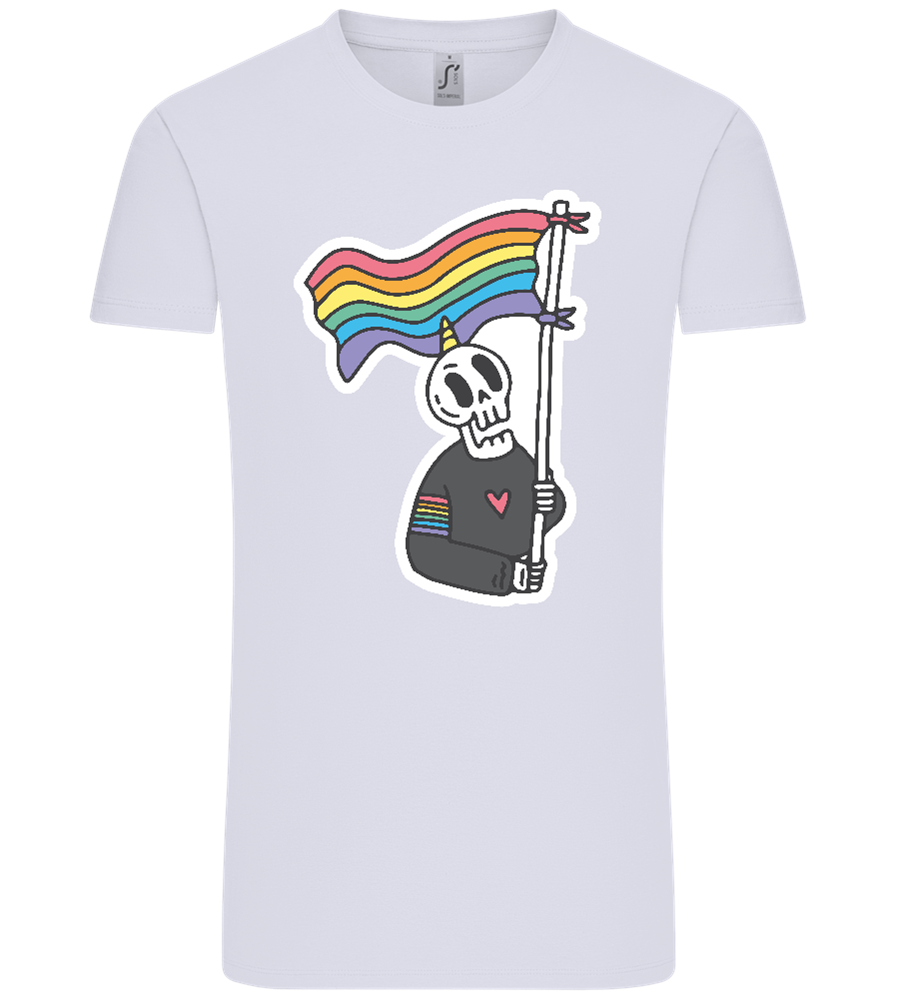 Rainbow Flag Skull Design - Comfort Unisex T-Shirt_LILAK_front