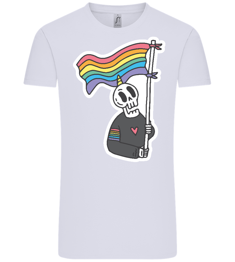 Rainbow Flag Skull Design - Comfort Unisex T-Shirt_LILAK_front