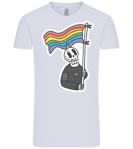 Rainbow Flag Skull Design - Comfort Unisex T-Shirt_LILAK_front