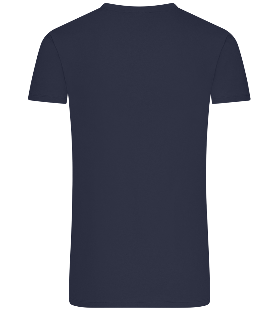 Rainbow Flag Skull Design - Comfort Unisex T-Shirt_FRENCH NAVY_back