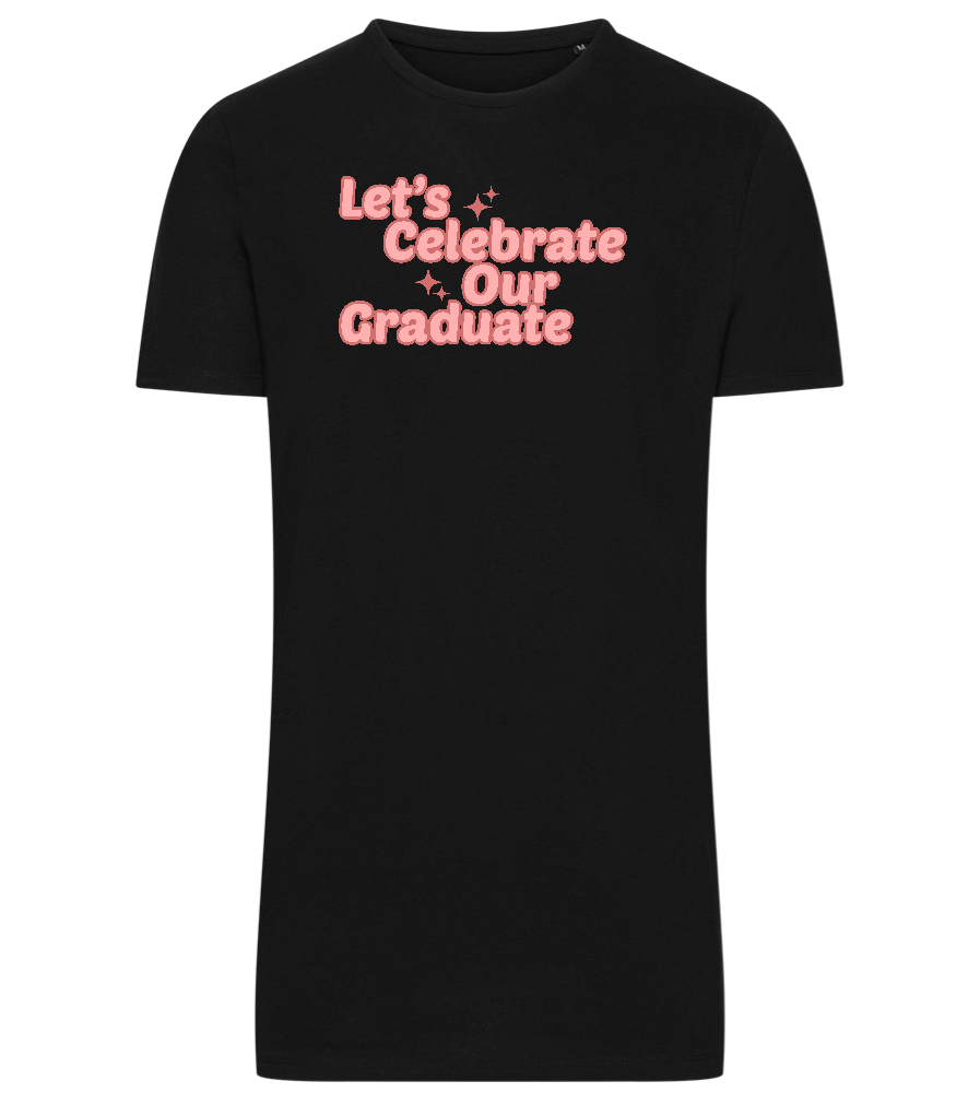 Let's Celebrate Our Graduate Design - Comfort men's long t-shirt_DEEP BLACK_front