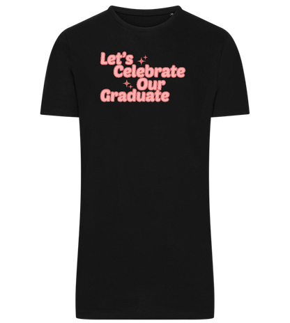 Let's Celebrate Our Graduate Design - Comfort men's long t-shirt_DEEP BLACK_front