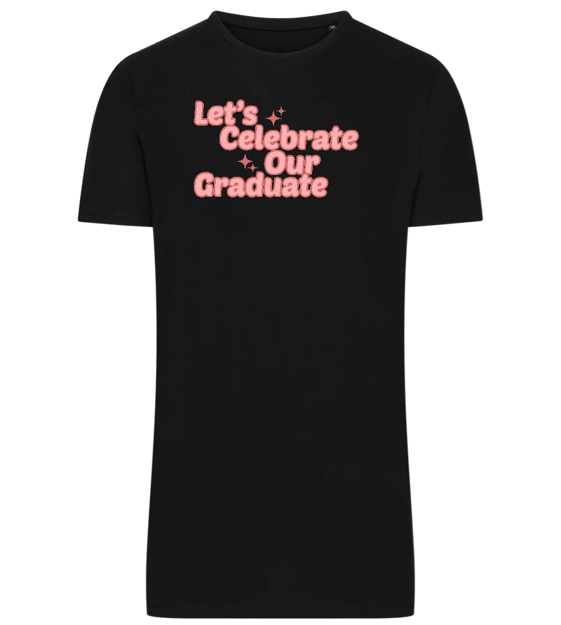 Let's Celebrate Our Graduate Design - Comfort men's long t-shirt_DEEP BLACK_front