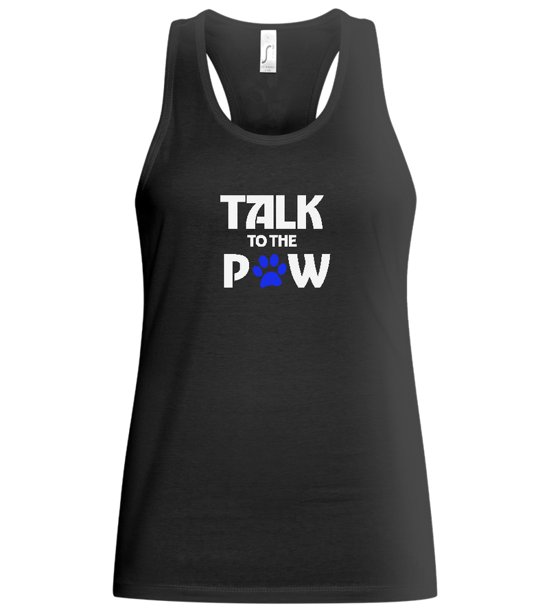 Talk to the Paw Design - Basic women's tank top_DEEP BLACK_front