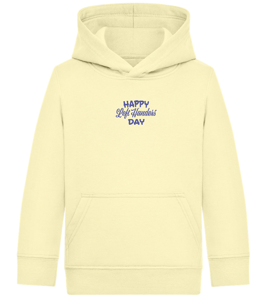 Happy Left Handers Day Design - Comfort Kids Hoodie_AMARELO CLARO_front