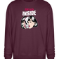 Dead Inside Skull Design - Comfort Essential Unisex Sweater_BORDEAUX_front