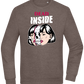 Dead Inside Skull Design - Comfort Essential Unisex Sweater_CHARCOAL CHIN_front