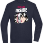 Dead Inside Skull Design - Comfort Essential Unisex Sweater_FRENCH NAVY_front