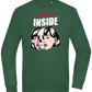 Dead Inside Skull Design - Comfort Essential Unisex Sweater_GREEN BOTTLE_front