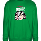 Dead Inside Skull Design - Comfort Essential Unisex Sweater_MEADOW GREEN_front