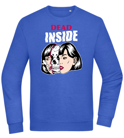 Dead Inside Skull Design - Comfort Essential Unisex Sweater_ROYAL_front