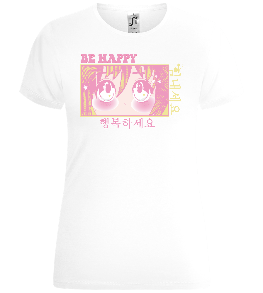 Chibi Eyes Design - Comfort women's t-shirt_WHITE_front