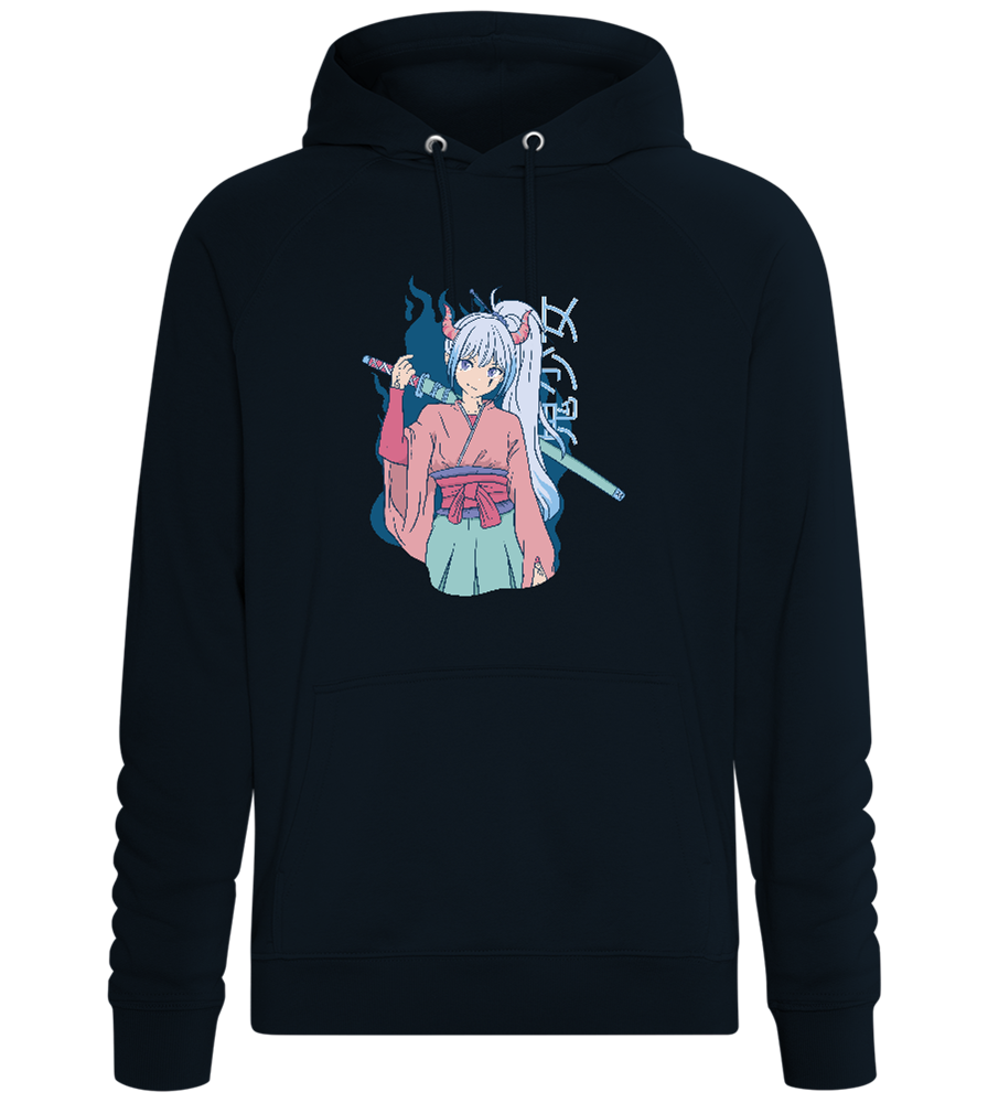 Elegant Demon Slayer Design - Comfort unisex hoodie_BLACK_front