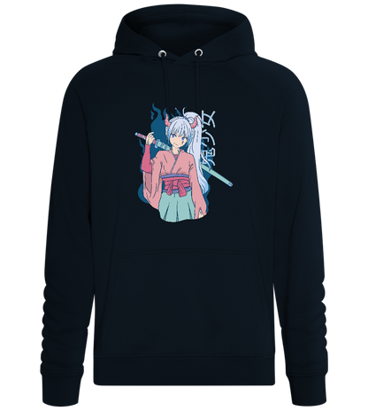 Elegant Demon Slayer Design - Comfort unisex hoodie_BLACK_front