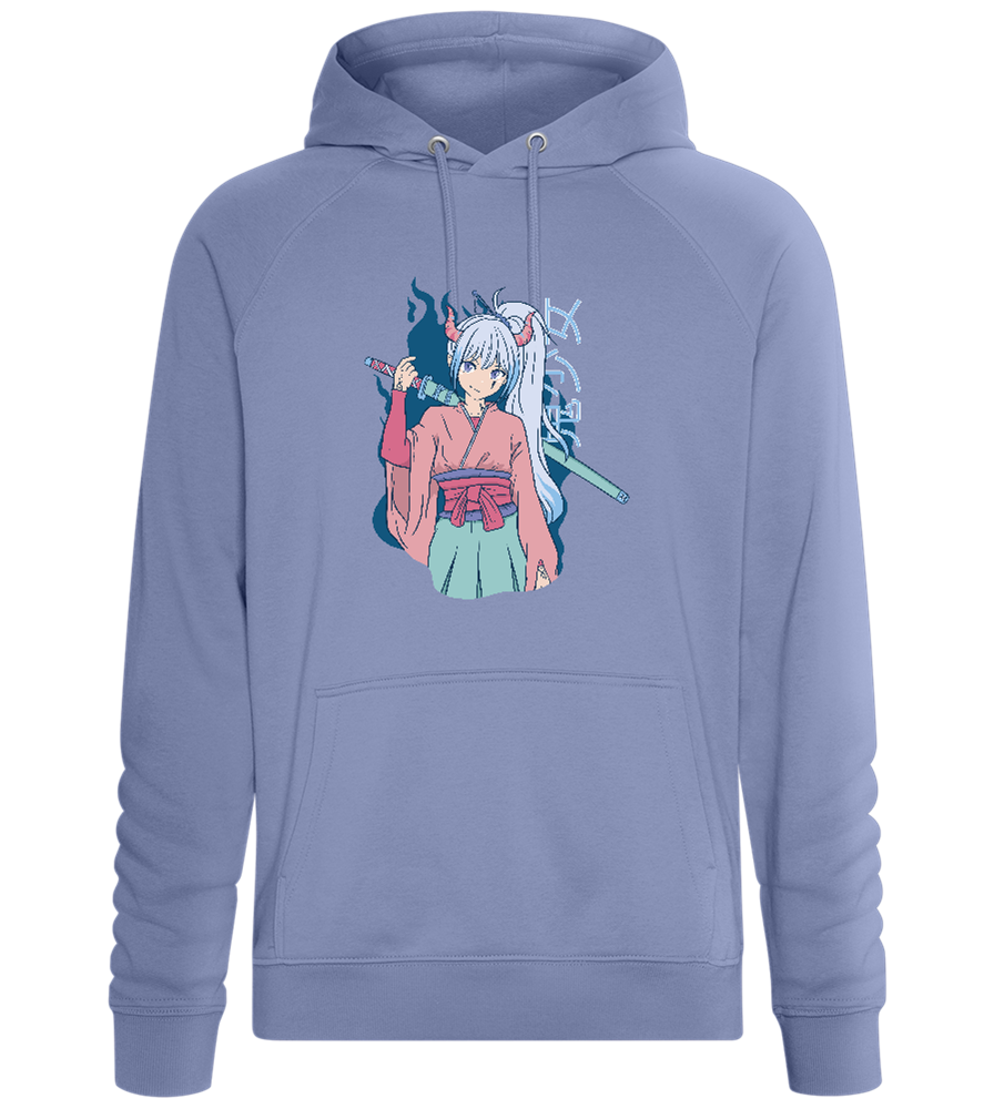 Elegant Demon Slayer Design - Comfort unisex hoodie_BLUE_front