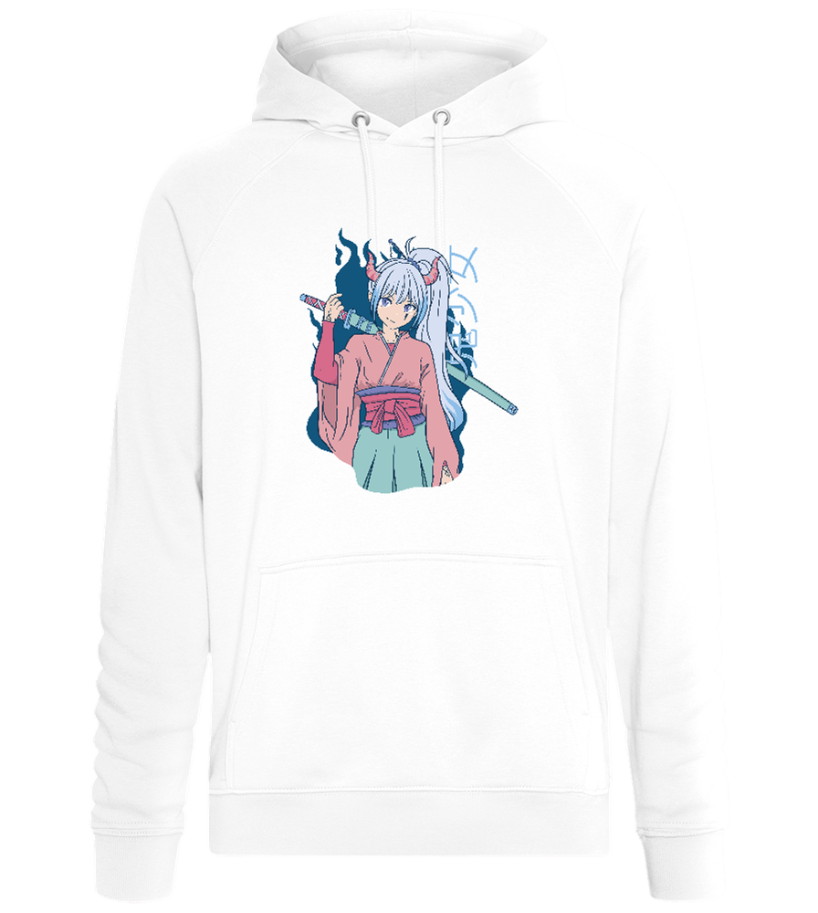 Elegant Demon Slayer Design - Comfort unisex hoodie_WHITE_front