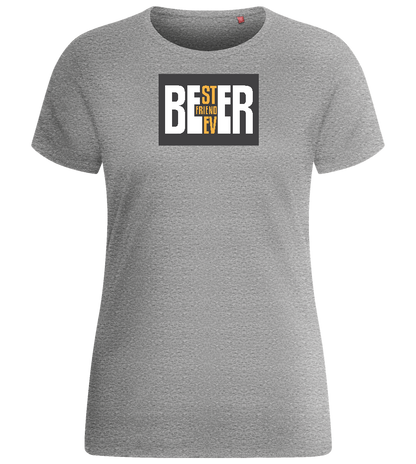 Beer Best Friend Design - Basic women's fitted t-shirt_ORION GREY_front