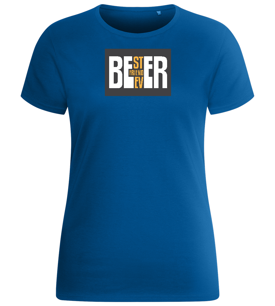 Beer Best Friend Design - Basic women's fitted t-shirt_ROYAL_front