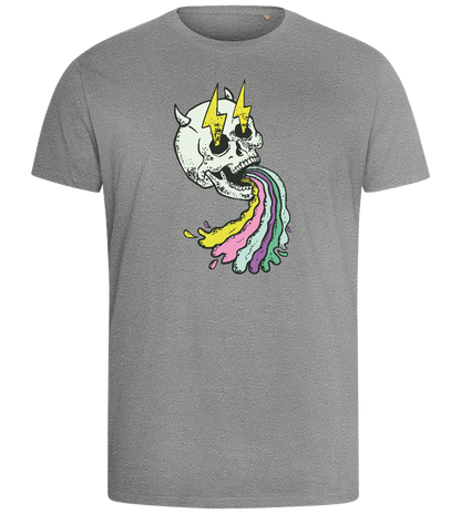 Rainbow Skull Thunders Design - Comfort men's fitted t-shirt_ORION GREY_front