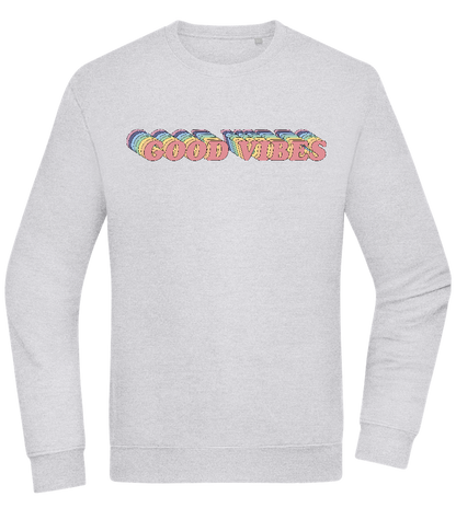 Good Vibes Rainbow Design - Comfort Essential Unisex Sweater_ORION GREY II_front