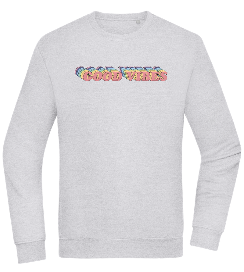 Good Vibes Rainbow Design - Comfort Essential Unisex Sweater_ORION GREY II_front