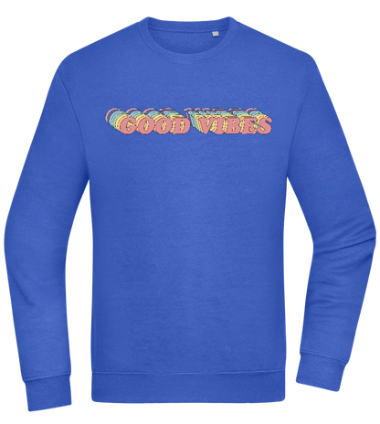 Good Vibes Rainbow Design - Comfort Essential Unisex Sweater_ROYAL_front