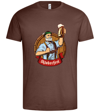 Oktoberfest Man Design - Premium men's t-shirt_CHOCOLATE_front