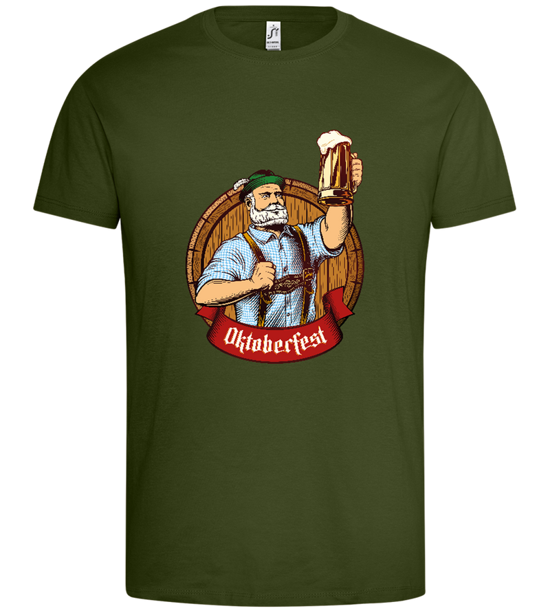 Oktoberfest Man Design - Premium men's t-shirt_DARK KHAKI_front