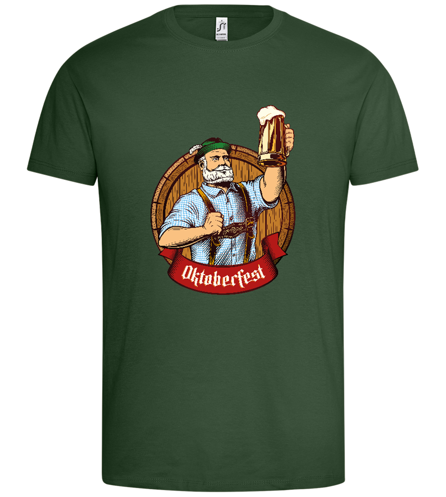 Oktoberfest Man Design - Premium men's t-shirt_GREEN BOTTLE_front