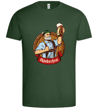 Oktoberfest Man Design - Premium men's t-shirt_GREEN BOTTLE_front