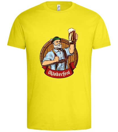 Oktoberfest Man Design - Premium men's t-shirt_LEMON_front