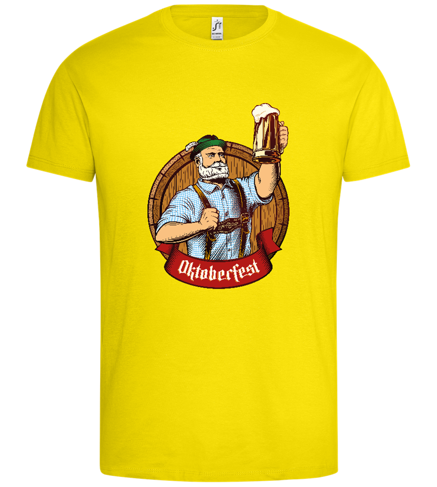 Oktoberfest Man Design - Premium men's t-shirt_YELLOW_front