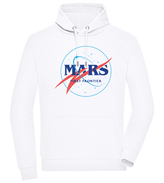 Mars First Frontier Design - Comfort unisex hoodie_WHITE_front