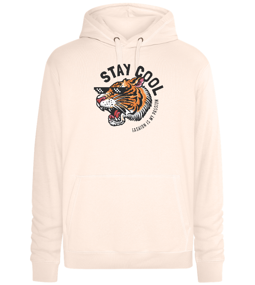 Stay Cool Tiger Design - Premium unisex hoodie_LIGHT PEACH ROSE_front