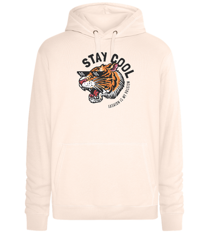 Stay Cool Tiger Design - Premium unisex hoodie_LIGHT PEACH ROSE_front