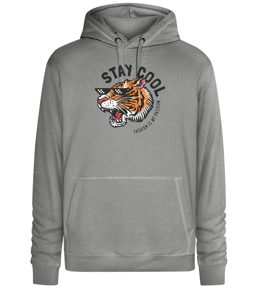 Stay Cool Tiger Design - Premium unisex hoodie_ORION GREY II_front