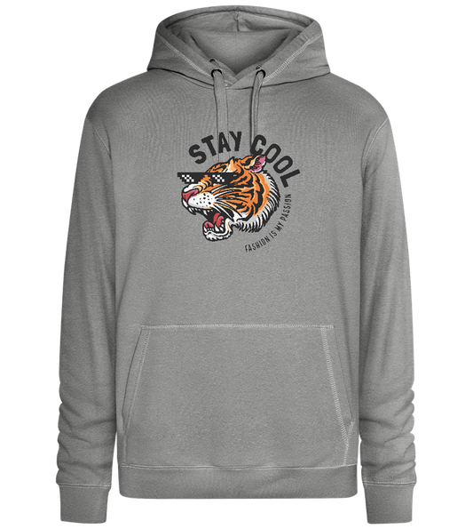 Stay Cool Tiger Design - Premium unisex hoodie_ORION GREY II_front