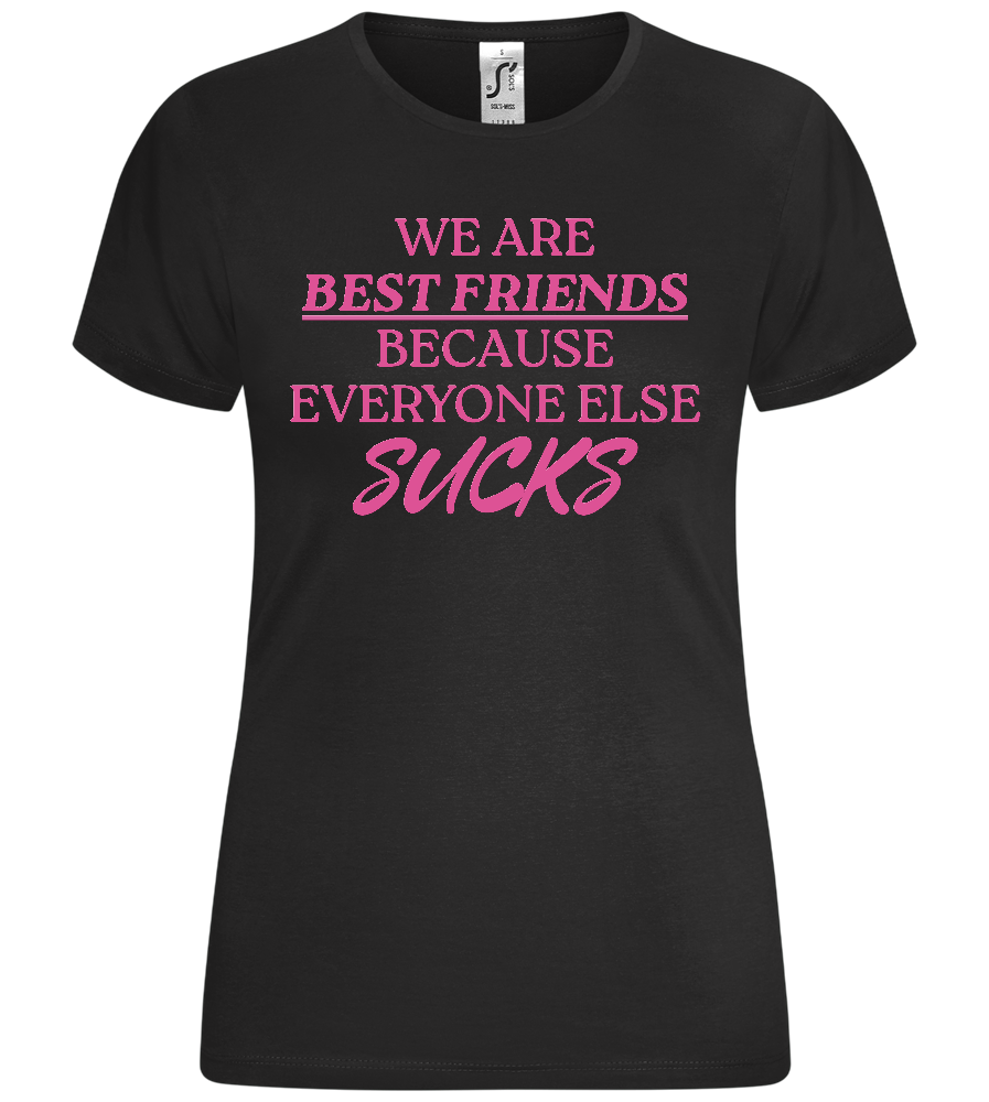 True Friends Design - Comfort women's t-shirt_DEEP BLACK_front