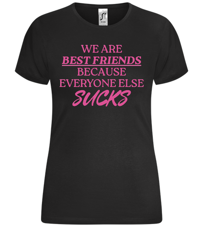 True Friends Design - Comfort women's t-shirt_DEEP BLACK_front