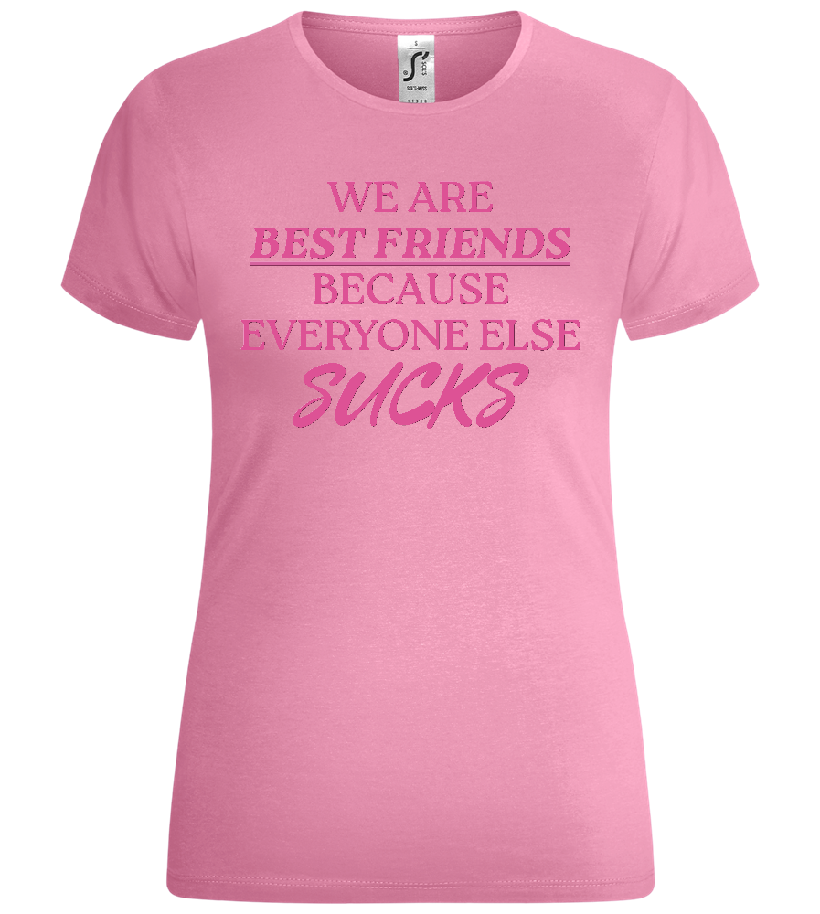 True Friends Design - Comfort women's t-shirt_PINK ORCHID_front