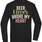 Never Broke My Heart Design - Comfort Essential Unisex Sweater_BLACK_front